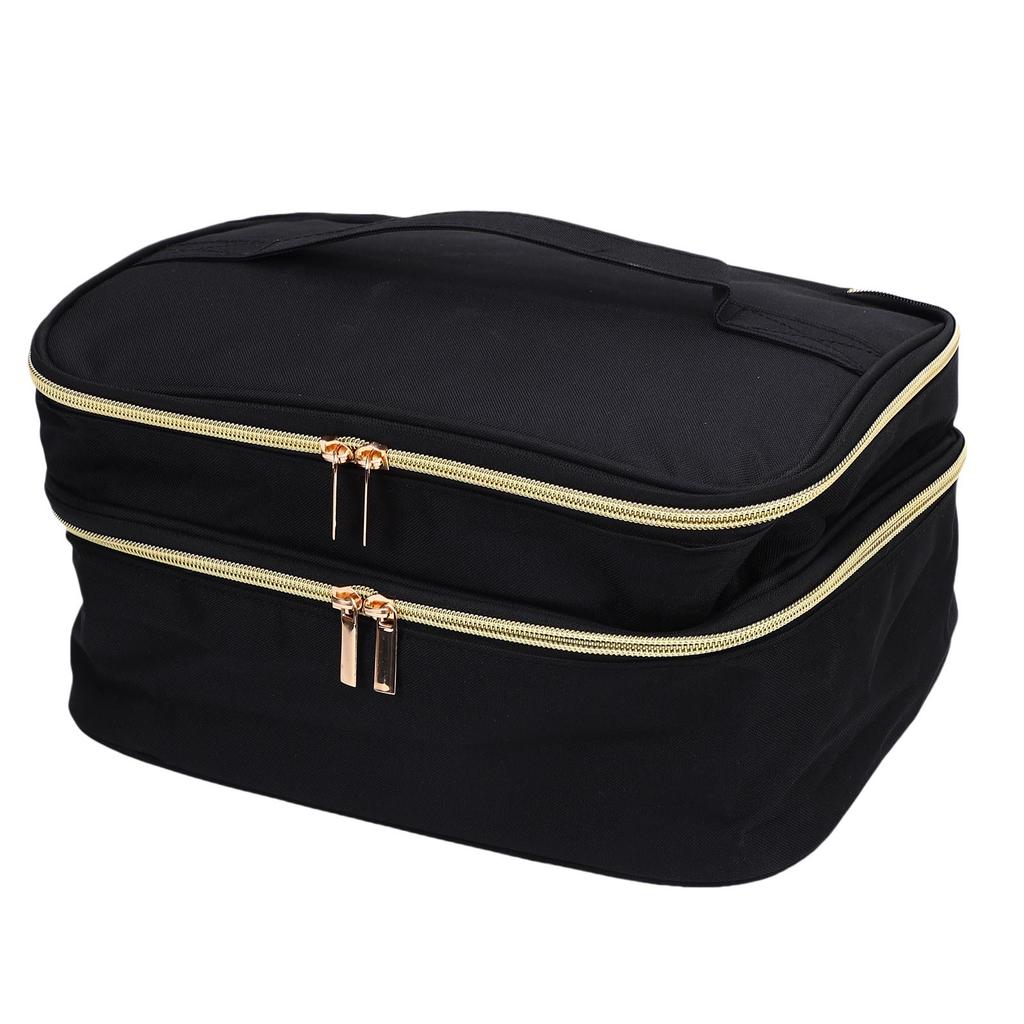 Sewing Supplies Storage Bag 2 Layers Oxford Cloth Sewing Accessories Organizer Bag with 4 Detachable Dividers for