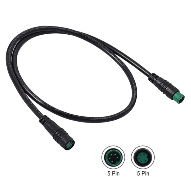 1 Pieza Accesorios para Bicicleta Eléctrica Cable de Extensión de 5 Pines M8 Para Pantalla Ebike Uart Conector Macho/Hembra Cable Ebike
