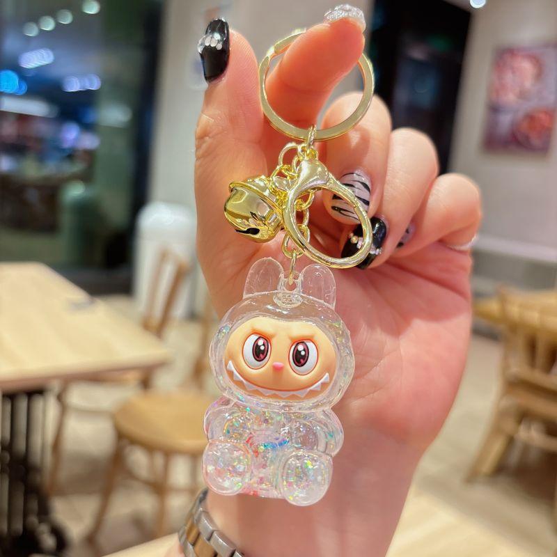 Llavero Acrílico Calabaza Arena Movediza Lindo Adornos Kiki Colgante de Bolsa Llavero de Regalo