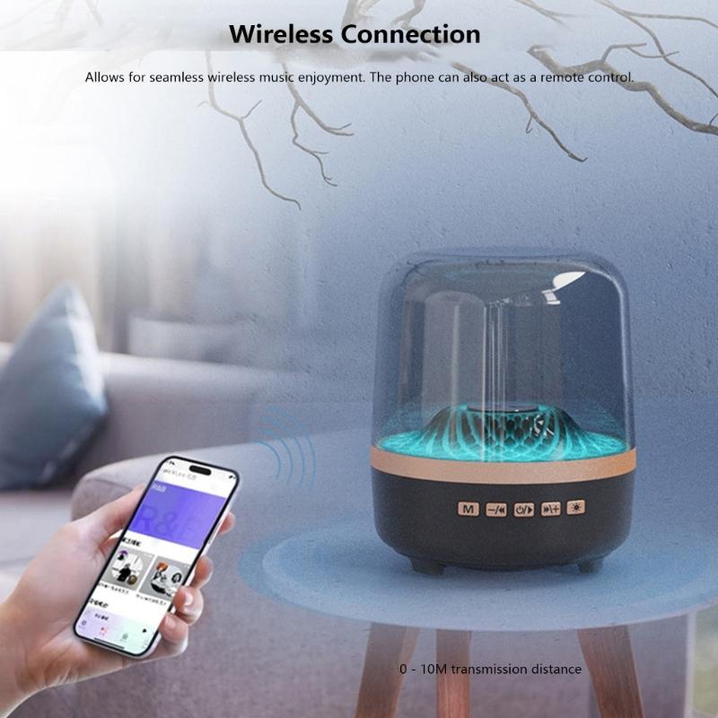 Rechargeable Color LED Bluetooth-compatible Speaker Waterproof High Capacity Battery Wireless Speaker For Poolside Backyard