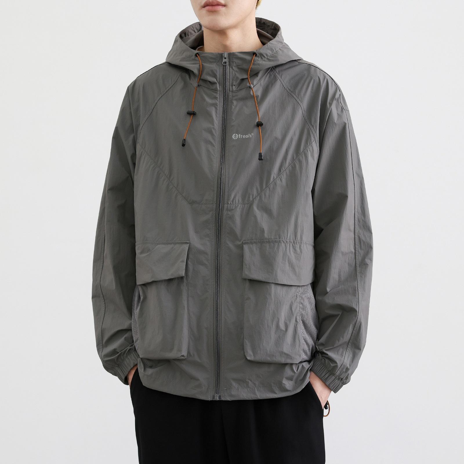 

UPF50 + Outdoor Summer Sunscreen Clothing Men s Jacket Breathable Hooded UV Protection Jacket Skin Sunscreen Clothing Trend S