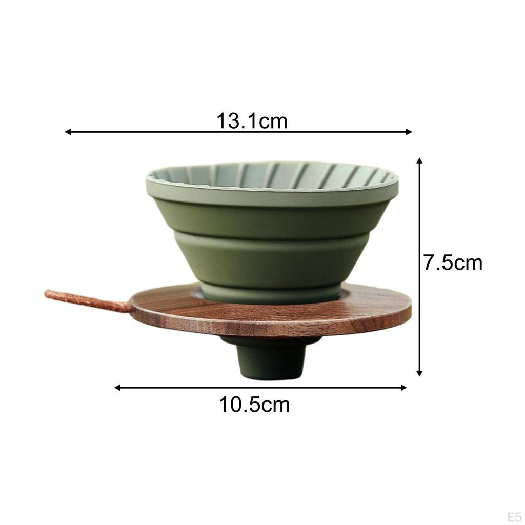 Coffee Filter Cone Silicone Holder Drip for Travel