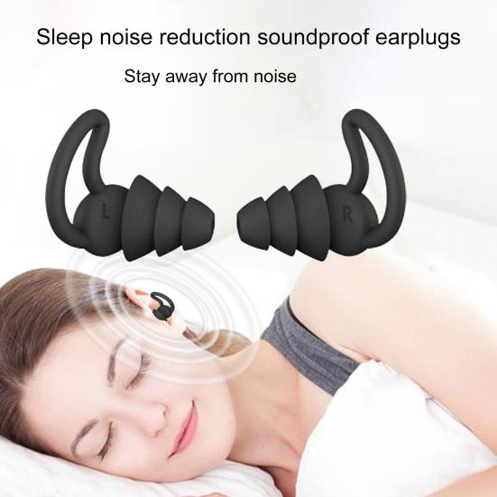 1 Pair Ear Insulation Soft Silicone Plugs Sound Waterproof Sleeping Earplugs for Swimming