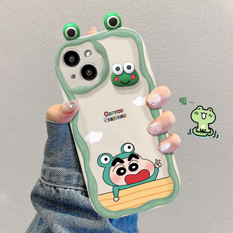 Cute little new frog doll suitable for Apple 11PRO mobile phone case iphone11 silicone anti-drop 11 fine hole 1/1