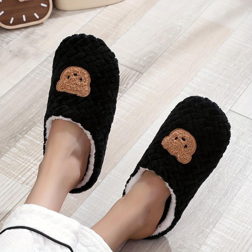 Crisscross Fluffy Home Warm Slippers, Soft Sole Open Toe Plush Lined Cozy Shoes, Non-slip Floor Mute Slippers, Winter & Autumn