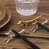 Zinc Alloy Cutlery Bracket Holder Silver Fawn /Little Dog Shape Cutlery Storage Cute Tableware Rack Holder Dinner Table Supplies