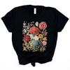Boho Wildflowers Cottagecore Shirt Whimsigoth Plant Lover Shirts Vintage Fall Aesthetic Flower Graphic Tee Tops Gift for Gardner
