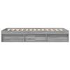 Bed Frame with Storage Space Grey Sonoma 80 x 200 cm Engineered Wood