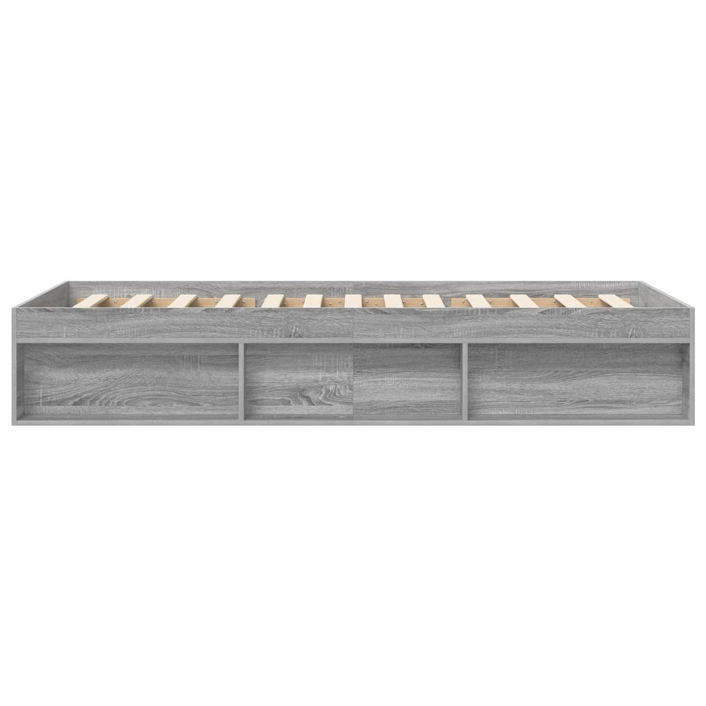 Bed Frame with Storage Space Grey Sonoma 80 x 200 cm Engineered Wood