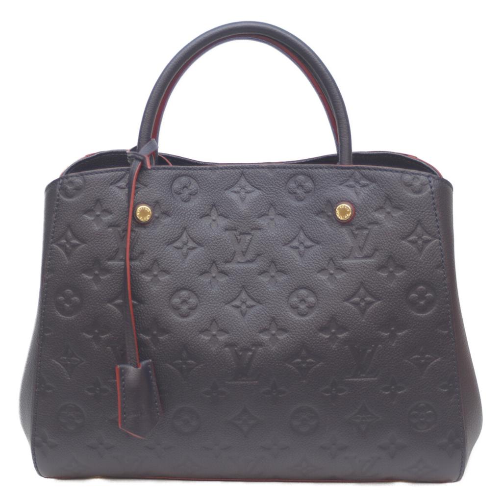 LOUIS VUITTON 2018 M42746 Monogram Amplant Marine Rouge Montaigne MM Handbag Marine RougeUsed