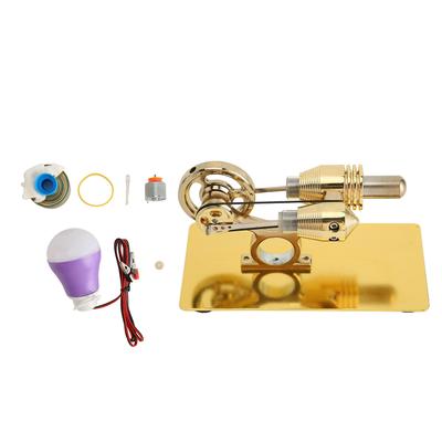 Kit Modelo Motor Stirling Bajo Ruido Funcionamiento Más Suave Modelo Motor Stirling Dorado Educativo