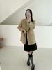 Korean Style V-Neck Double-Sided Wool Coat - Slim Fit, Short, Loose, Casual, 2025 Autumn/Winter Collection.