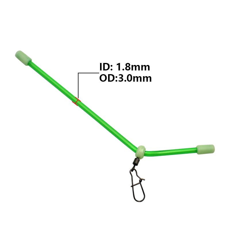 5 szt. Akcesoria wędkarskie do karpiowania Wysięgniki zapobiegające splątaniu z zatrzaskiem rolkowym Rozmiar 95 mm 125 mm 150 mm Świecące do klatki podajnika Carp Rig Tackle
