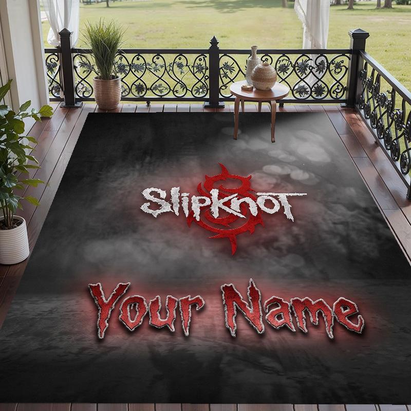 Custom Text Printed Rug Slipknot Non Slip Floor Carpet For Home Room Decor
