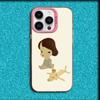 Cute Y-Yoshitomo Nara Phone Case For iPhone 16,15,14,13,12,11,Mini,Pro,MAX Pink Matte Silicone Cover