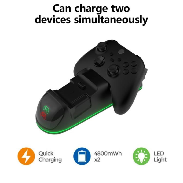 Double Slot Charging Stand Versatile Charging Solution Small Double Controller Chargers for  Gaming Controllers