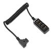 D Tap Male to 4 Port Dtap Female Splitter Power Cable Black D Tap Spring Cable Adapter for ARRI RED Cameras