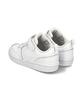 Athletic School Court Borough Low 2 [Nike] Girls' Kids' Shoes, Shoes, Shoes, Low-Cut Sneakers, PSV, Casual, School, BQ5451, White/White/White, 17.0cm