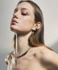 Sentiments No.317 [Black] Geometry Heart Earcuff
