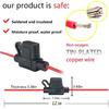 VANTRONIK Waterproof MINI Inline Fuse Holder With 18 Gauge AWG Wire 12 Inches Long, Fit For Small Blade Fuse In Vehicle/Boat/RV/Tractor, 5 Pack