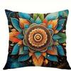 Colorful Mandala Patterned Throw Pillow Covers Pattern Cushion Cover Suitable For Sofa Bedroom Car Pillow Cover