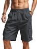 Shorts Cargo d'Été Européens et Américains pour Homme en Lin Respirant - Pantalon de Jogging Décontracté Multipoches