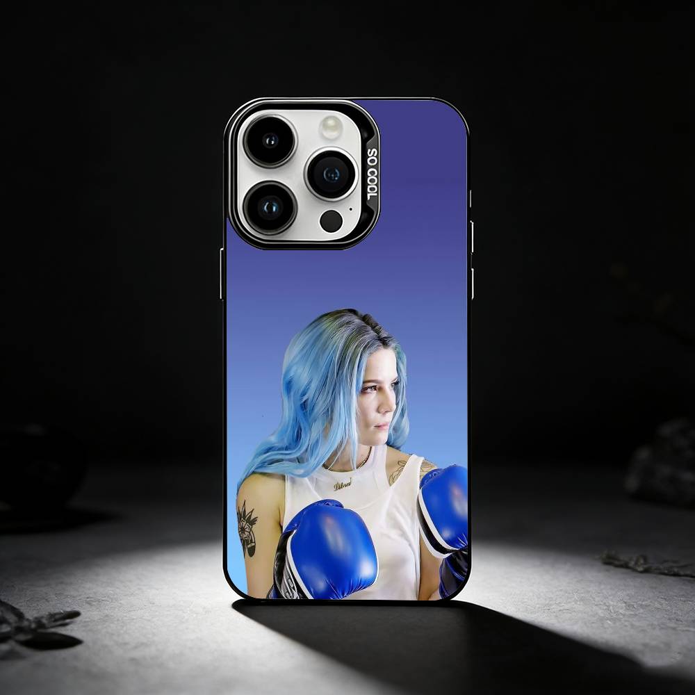 Singer H-Halsey Phone Case For iPhone 17,16,15,14,13,12,11 Plus,Pro Max,XS,Colored silver phone case