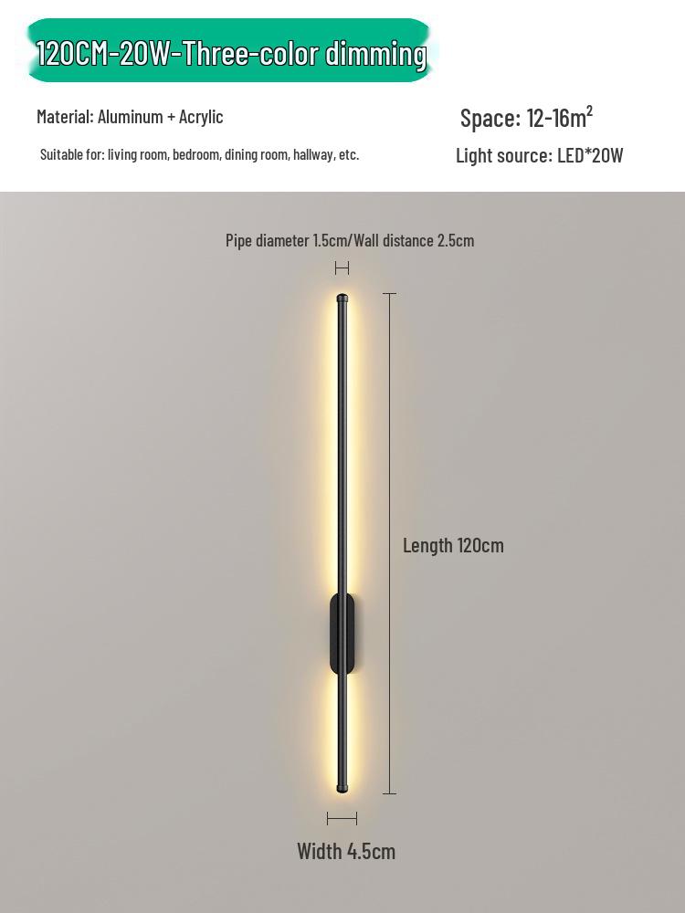Punch-Free Smart Wall Light with Hand Sweep Switch for Bedroom and Hallway