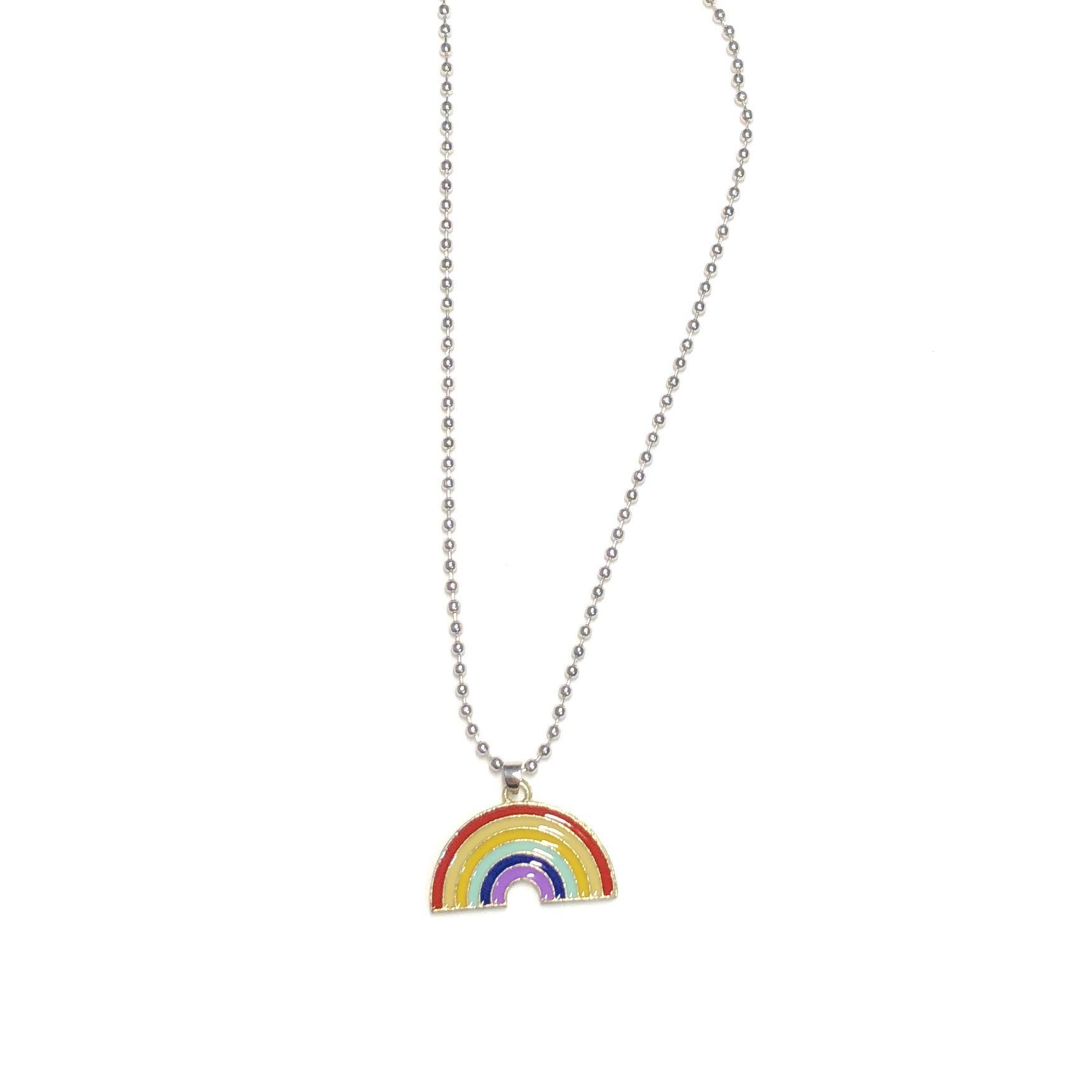 

Мужское модное хип-хоп-ожерелье с радужным подсолнухом - подвеска унисекс в корейском стиле Rainbow Necklace