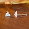 Flat Triangular Ear Studs with Small and Fresh Design Versatile Commuting Earrings