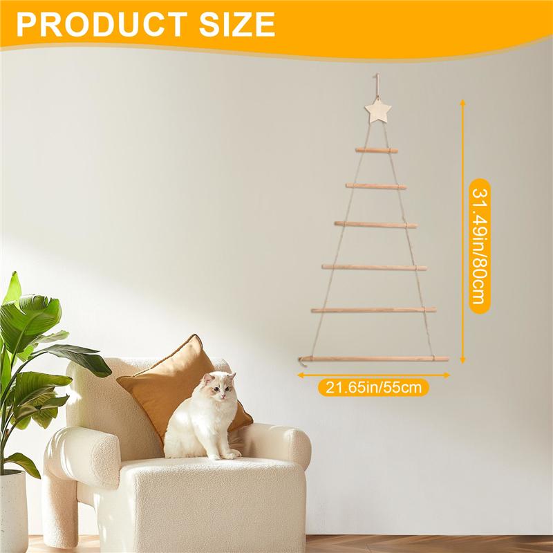 AEE4-DIY Wooden Christmas Tree Wooden Wall Hanging Christmas Tree New Year Decoration For Home Ornaments