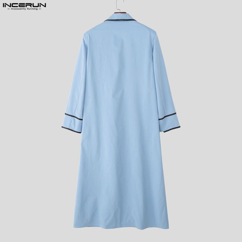 INCERUN Pánské klopové sako s dlouhým rukávem, prošívané, s otevřeným předním dílem, dlouhé blejzrové kabáty