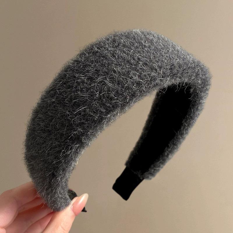 Red headband for women, wide-brimmed, hair-pressing, face-washing headband, high-end, stylish, fashionable headwear, hairpin headband