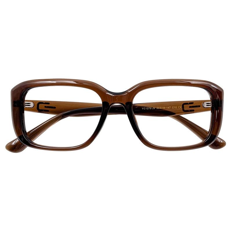 TR90 Square Ladies Reading Glasses Ultra-light Large Frame Anti-blue Light Optical Prescription Glasses Frame Female YC1279