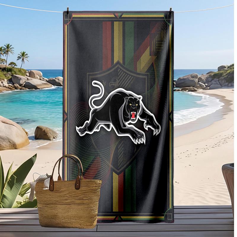 Penrith Panthers Print Beach Towel Soft Portable Quick?dry Towel For Pool Summer Vacation Outdoor Sport