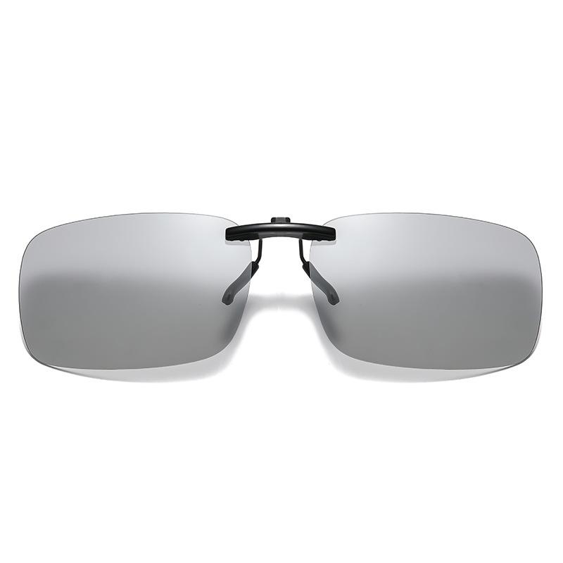 Clip Lunettes de Soleil Polarisées Métal Changeant de Couleur Homme et Femme Vision Nocturne Film Couleur Presbytie Myopie Clip Lunettes de Conduite Clip