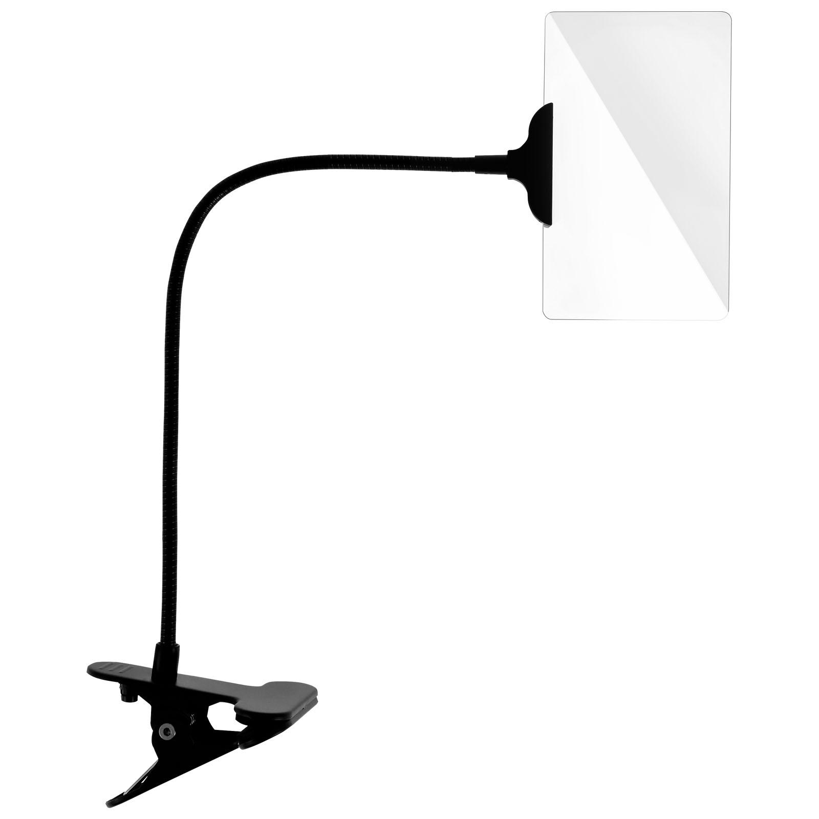 

5X Clip On Magnifying Glass for Reading 360° Adjustable Magnifying Glass Large Page Hands Free Magnifier for Painting Embroidery чорний