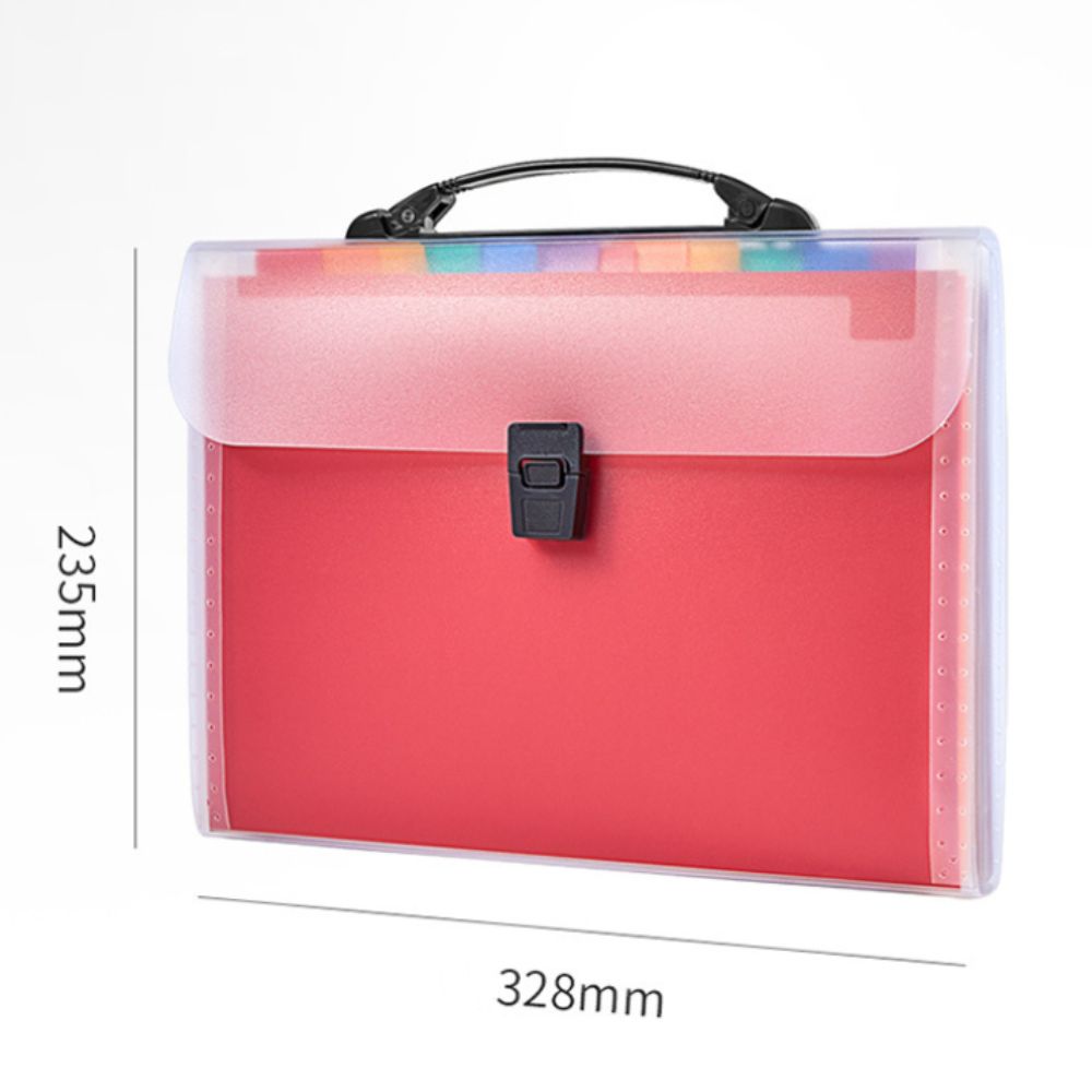 Large Capacity A4 Handheld File Bag Transparent Student Bellows Bag Test Paper Storage Bag Student