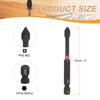 Phillips Impact Screwdriver Bit 1/4" Hex Shank Magnetic Cross Head Drill Bits S2 Steel Screw Driver for Impact Power Drivers