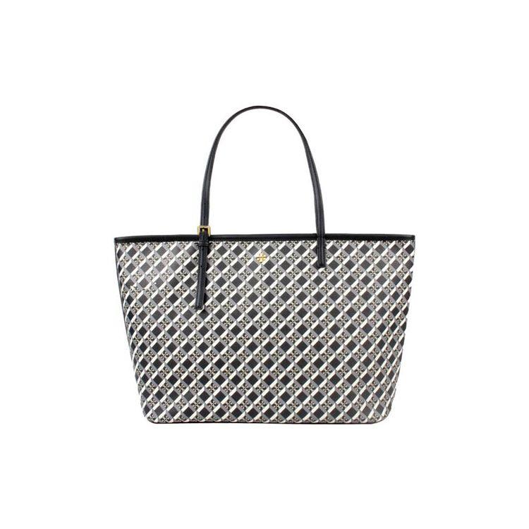

Tory Burch Geo Minimalist Fashion Commuter Graphic Print Metal Logo Tote Bag Women tote bags Black 143364-897 Basic Set (Bag+Dust Bag)