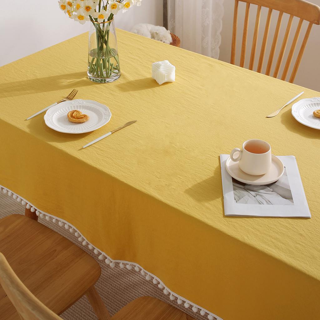 Solid Color Tablecloth Cotton And Linen Fabric Rectangular Dining Table Coffee Table Tablecloth Simple Table Mat Coffee Table Cloth Cover Towel
