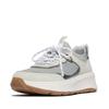 FitFlop Flatform Laced Urban Size cm F-MODE Suede/Knit Slip-On Sneakers, Women's, White/French Grey, 25.0 [Used]