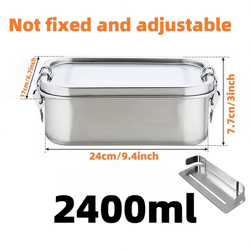 Verpackte Bento Lunchbox Erwachsene, 304 Edelstahl Lebensmittel Luftdicht Mahlzeit Vorbereitung Beilagenbehälter Lunchbox Topper für Lebensmittel Taper