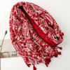 Cashew Voile Yarn Shawl with Tassels Breathable and Soft Cashew Scaf for Women Beach Vacation and Music Festival