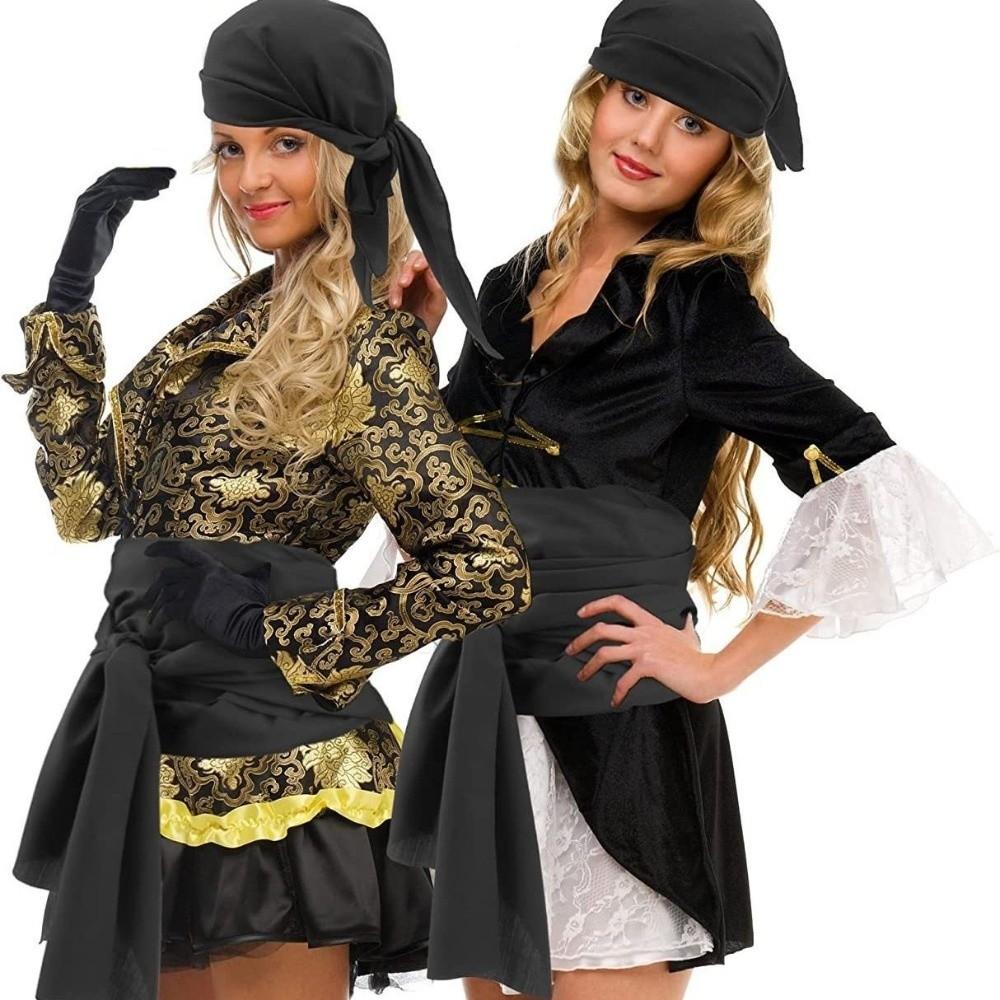 Head Wrap Halloween Scarf Belt Canvas Cosplay Costume Retro Pirate Headband Waist Belt  Men