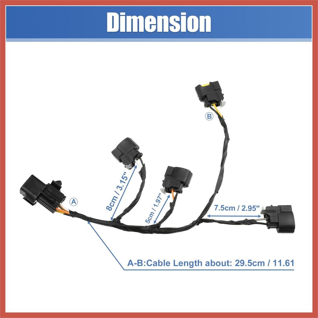 ACROPIX Ignition Coil Wire Harness for Kia Rio 12-14 for Kia Soul for Hyundai Veloster 12-14 27350-2B000 Ignition Coil Extension Wire Harness