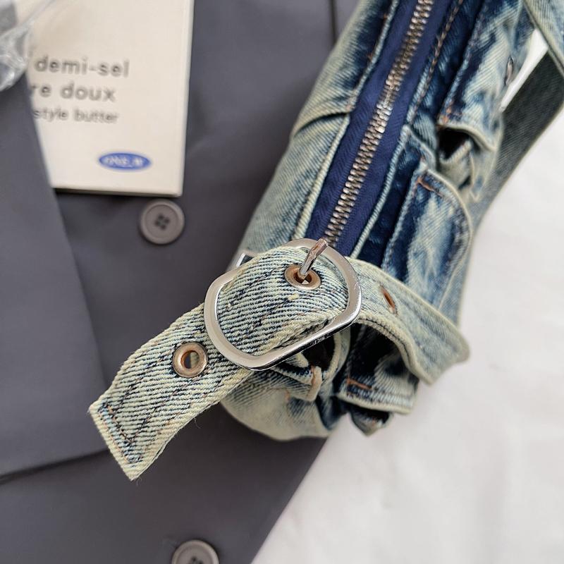Vintage Denim Underarm Bag Women's Shoulder Bag