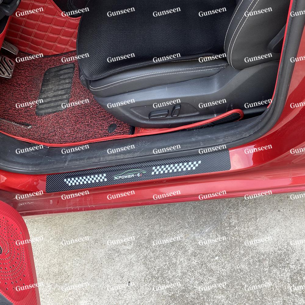 Pentru MG 6 MG6 Auto Usa Prag Trim Accesorii Pedala Styling Fibră de Carbon Textura Piele PU Protector Auto