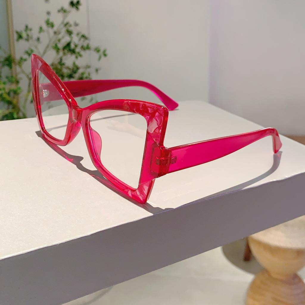 Oversized Cat Eye Glasses Women New Blue Light Blocking Non-prescription Eyeglasses Fashion Butterfly Shaped Eyewear