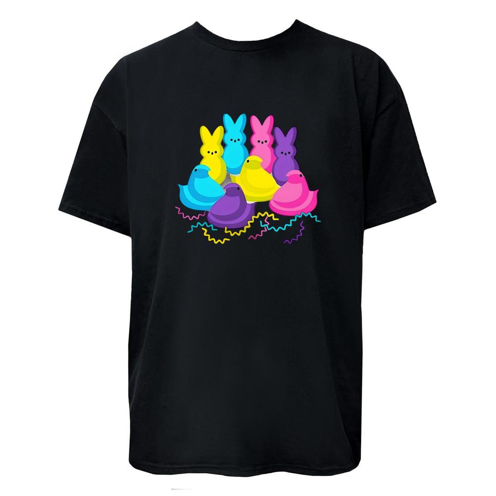 Easter Bunny, Peeps with Birds Women, Men Graphic Design Unisex T-Shirt Tee Unisex T-Shirt XXL